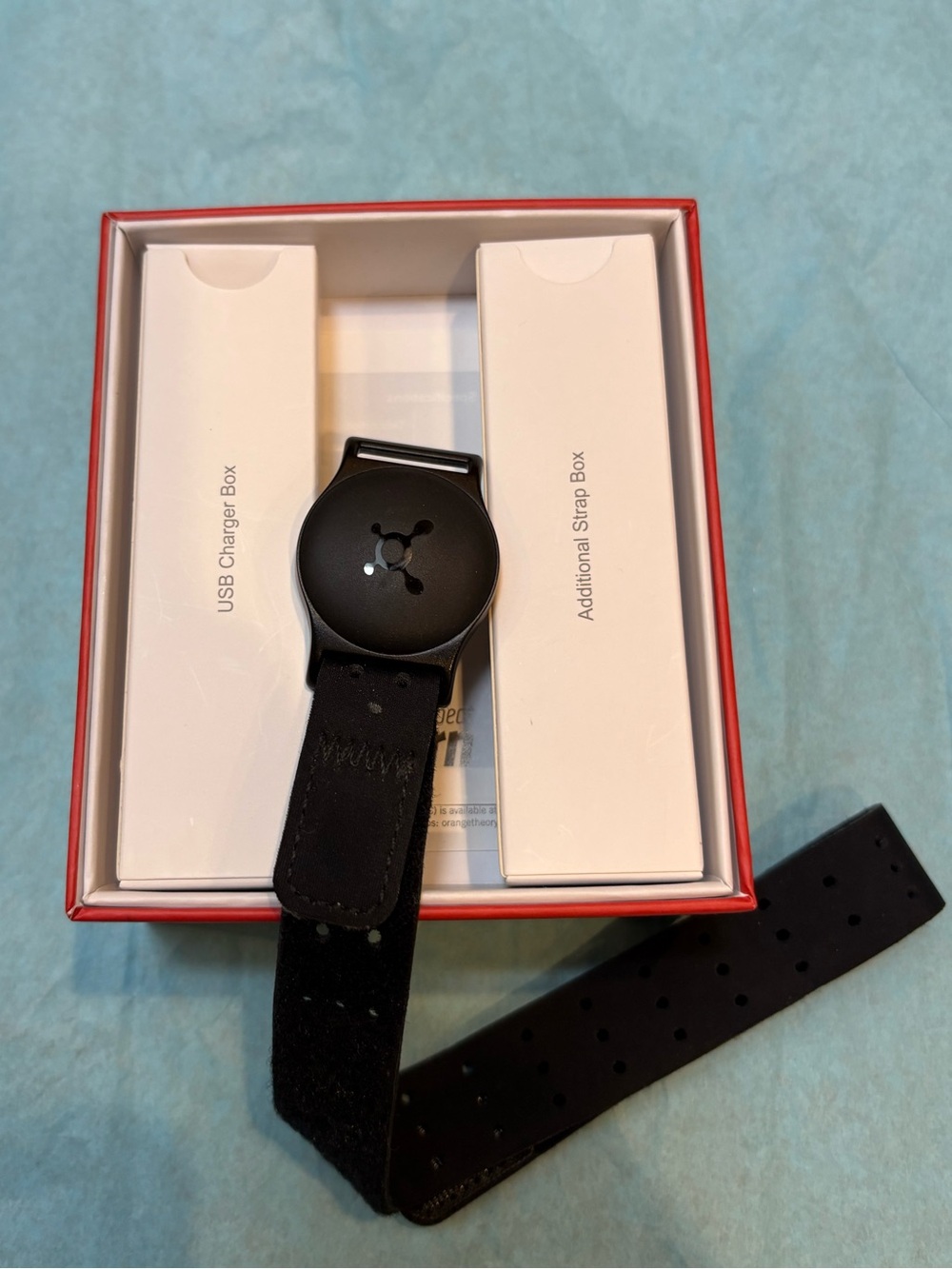 Orangetheory Black Round Fitness Tracker with Perforated Strap